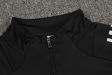 2024 AD Black Half Pull Tracksuit (半拉链)
