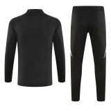 2024 AD Black Half Pull Tracksuit (半拉链)