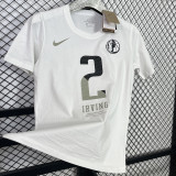 T140 Dallas Mavericks IRVING #2 White High Quality Casual T-Shirt