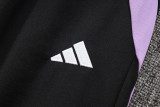 24-25 Germany Black Hoodie Half Pull Tracksuit #F595半拉连帽