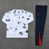 24-25 PSG White Hoodie Tracksuit (卫衣套装)