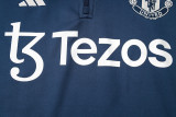 24-25 Man Utd Royal blue Half Pull Tracksuit (半拉链)