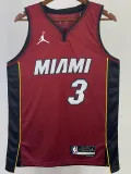 22-23 HEAT WADE #3 Red Top Quality Hot Pressing NBA Jersey (Trapeze Edition) 飞人版