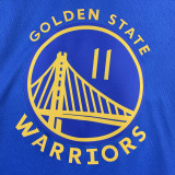 22-23 WARRIORS THOMPSON #11 Blue Top Quality Hot Pressing NBA Jersey (V领)