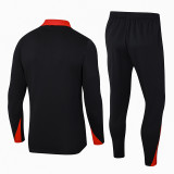 24-25 Portugal Black Half Pull Tracksuit (半拉链)