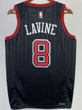 22-23 BULLS LAVINE #8 Black Top Quality Hot Pressing NBA Jersey (Trapeze Edition) 飞人版