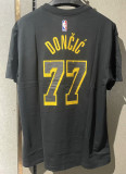 24-25 Lakers DONCIC #77 Black High Quality Casual T-Shirt