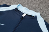 24-25 France Royal blue Half Pull Tracksuit (半拉链)
