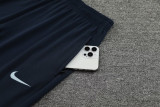 24-25 France Light blue Kids Half Pull Tracksuit (童装)(半拉链)
