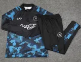 24-25 Napoli Blue Black Kids Half Pull Tracksuit (童装)(半拉链)