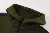 24-25 Napoli Army green Hoodie Jacket Tracksuit #01