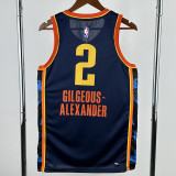 24-25 OKC Thunder GILGEOUS-ALEXANDER #2 Black City Edition Top Quality Hot Pressing NBA Jersey