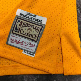 1997 LAKERS O’NEAL #34 Yellow Retro Top Quality Hot Pressing NBA Jersey(圆领)