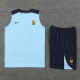 24-25 France Light Blue Tank top and shorts suit