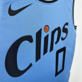 24-25 Clippers WESTBROOK #0 Blue City Edition Top Quality Hot Pressing NBA Jersey