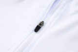 2024 JOM White Half Pull Tracksuit #2492(半拉链)