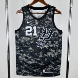 SA Spurs DUNCAN #21 Camouflage color Top Quality Hot Pressing NBA Jersey