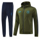 24-25 Napoli Army green Hoodie Jacket Tracksuit #01