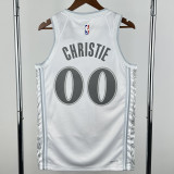 24-25 Dallas Mavericks CHRISTIE #00 White City Edition Top Quality Hot Pressing NBA Jersey