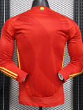 24-25 Spain Home Long Sleeve Player Version Soccer Jersey (长袖球员)