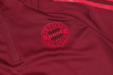 24-25 Bayern Deep Red Kids Half Pull Tracksuit (童装)(半拉链)