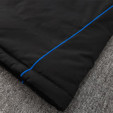 24-25 Cruzeiro Black Hooded Windbreaker Fabric Cotton Coat #G215