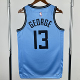 24-25 Clippers GEORGE #13 Blue City Edition Top Quality Hot Pressing NBA Jersey