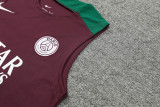 24-25 PSG Jujube Red Tank top and shorts suit