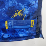 22-23 WARRIORS CURRY #30 Blue Glory Edition Top Quality Hot Pressing NBA Jersey (V领) 荣耀版
