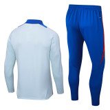 24-25 Spain Light blue Half Pull Tracksuit (半拉链)