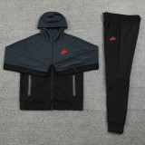 24 NK Dark gray Hoodie Jacket Tracksuit #NM07(深灰色)