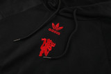 24-25 Man Utd Black Hoodie Tracksuit (卫衣套装)