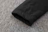 24-25 Sao Paulo Black Hooded Windbreaker Fabric Cotton Coat #G261