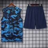 24-25 Napoli Black Blue Tank top and shorts suit