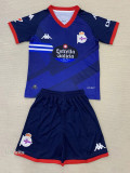 24-25 La Coruna Away Kids Soccer Jersey