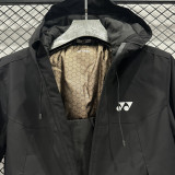 2024 Yonex Cotton Thickened warm Black Outdoor Jackets #A804加棉冲锋衣