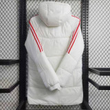 23-24 AD White Hooded Cotton Coat Red Edge (红色边) 棉衣