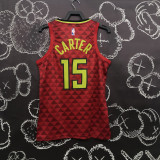 HAWKS CARTER #15 Red Top Quality Hot Pressing NBA Jersey