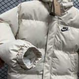 24-25 MF3 NK White Hooded Cotton Coat #棉衣