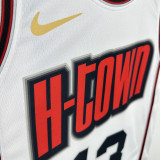 24-25 ROCKETS HARDEN #13 White City Edition Top Quality Hot Pressing NBA Jersey