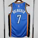 22-23 OKC Thunder HOLMGREN #7 Blue City Edition Top Quality Hot Pressing NBA Jersey