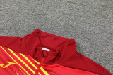 2024 JOM Red Half Pull Tracksuit #810(半拉链)