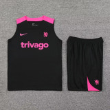 24-25 CHE Black Tank top and shorts suit