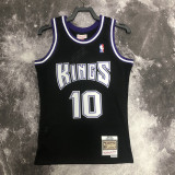 2001 Kings BIBBY #10 Black Retro Top Quality Hot Pressing NBA Jersey