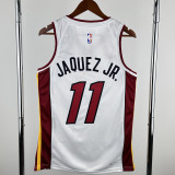 22-23 HEAT JAQUEZ JR. #11 White Top Quality Hot Pressing NBA Jersey (V领）