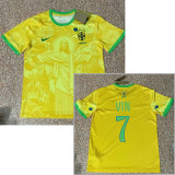 24-25 Brazil Special Edition Yellow Training Soccer Jersey 耶稣