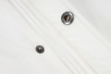 24-25 Sao Paulo White Hooded Windbreaker Fabric Cotton Coat #G260