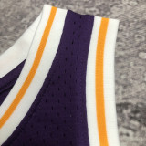 1984-85 LAKERS JOHNSON #32 Purple Retro Top Quality Hot Pressing NBA Jersey(圆领）