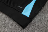 24-25 Argentina Black Hoodie Half Pull Tracksuit #F593半拉连帽