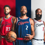 24-25 Clippers GEORGE #13 Red Top Quality Hot Pressing NBA Jersey (Trapeze Edition) 飞人版